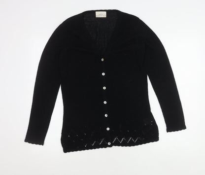 Modern Classics Women's Black Knit V-Neck Cardigan M