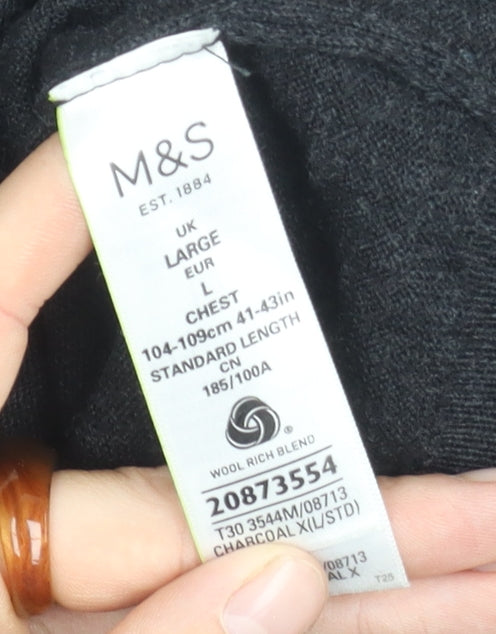 Marks and Spencer Men's Black Large Polo Shirt