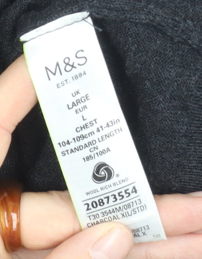 Marks and Spencer Men's Black Large Polo Shirt