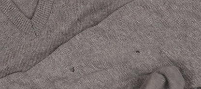 Marks and Spencer Grey Wool V-Neck Men's Pullover L