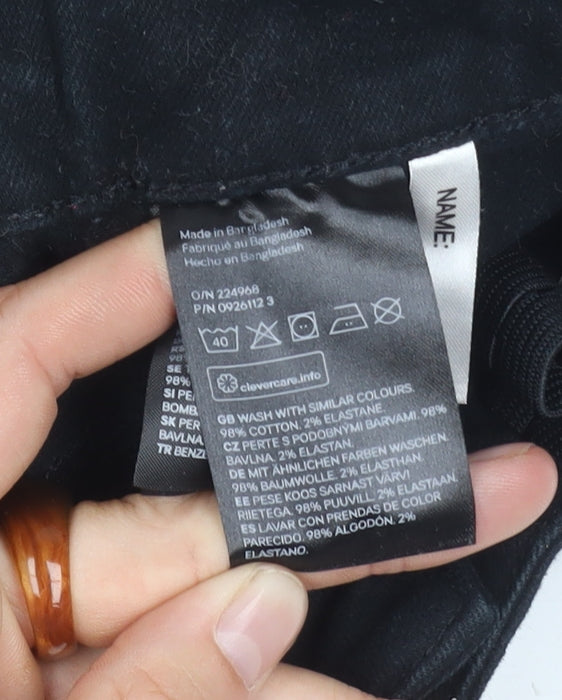 H&M Girls Black Straight Jeans Size 12 Years