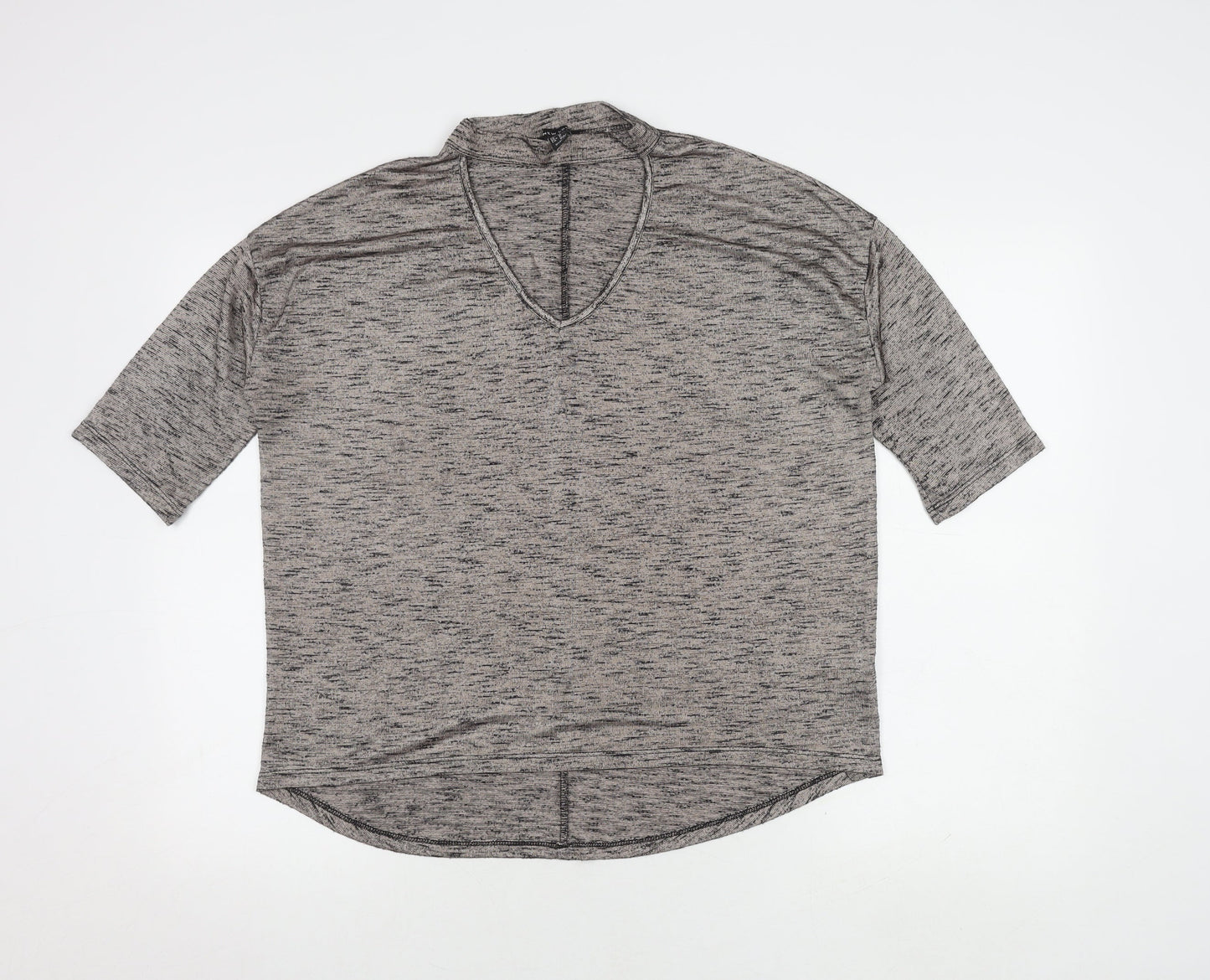 Womens UK Size M New Look Grey Basic T-Shirt