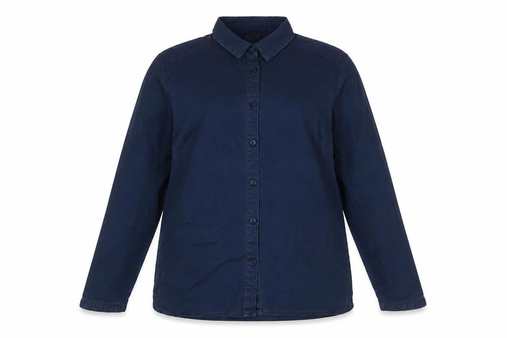 Womens UK Size 12 Damart Blue Basic Button-Up