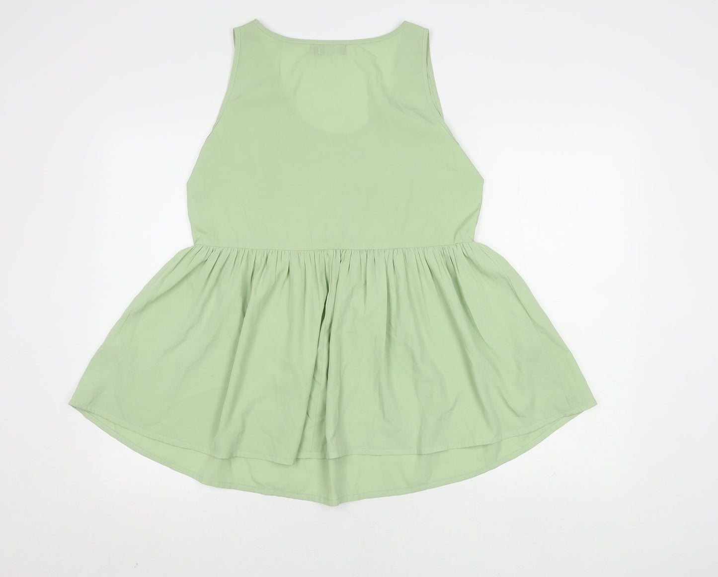 Boohoo Women Green Tank Top UK 8 Sleeveless Basic