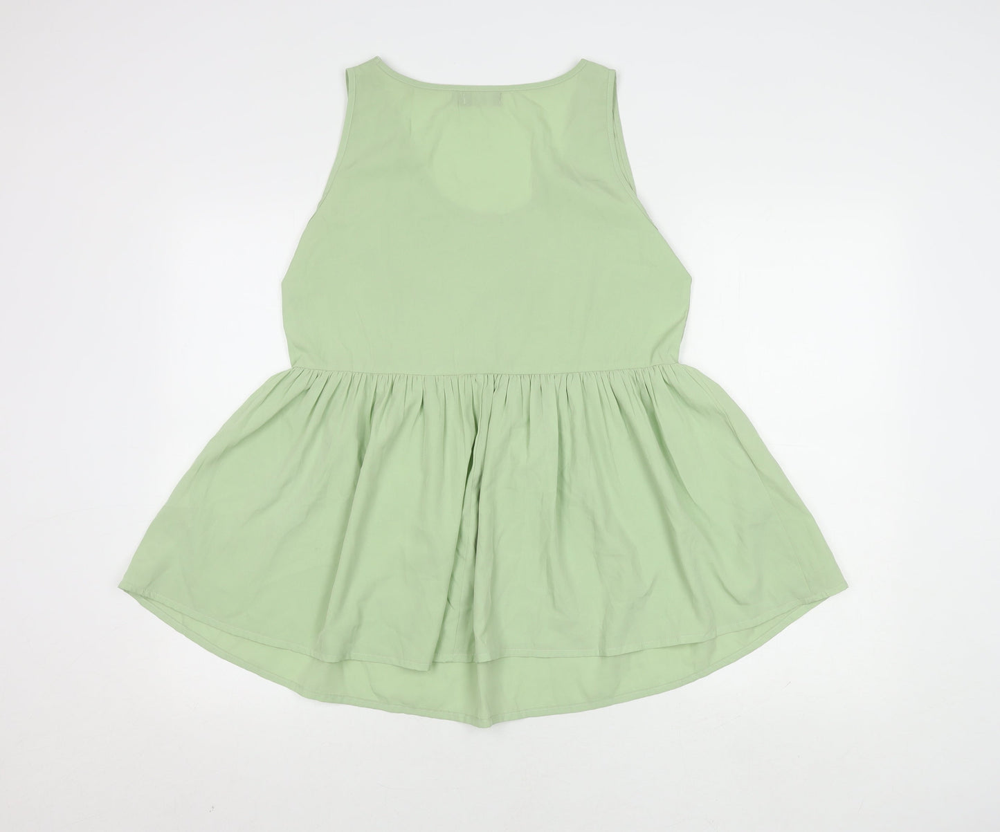 Boohoo Women Green Tank Top UK 8 Sleeveless Basic