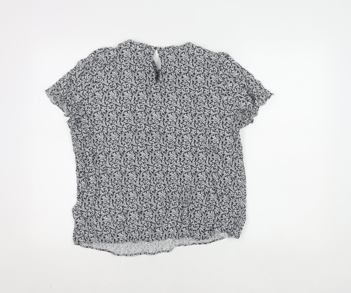 Womens UK Size 14 Marks and Spencer Blue Basic Blouse