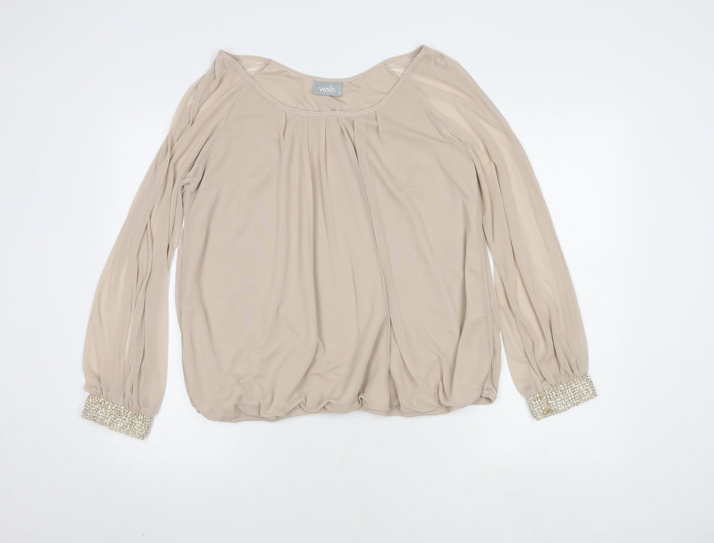 Womens UK Size 18 Wallis Beige Basic Blouse