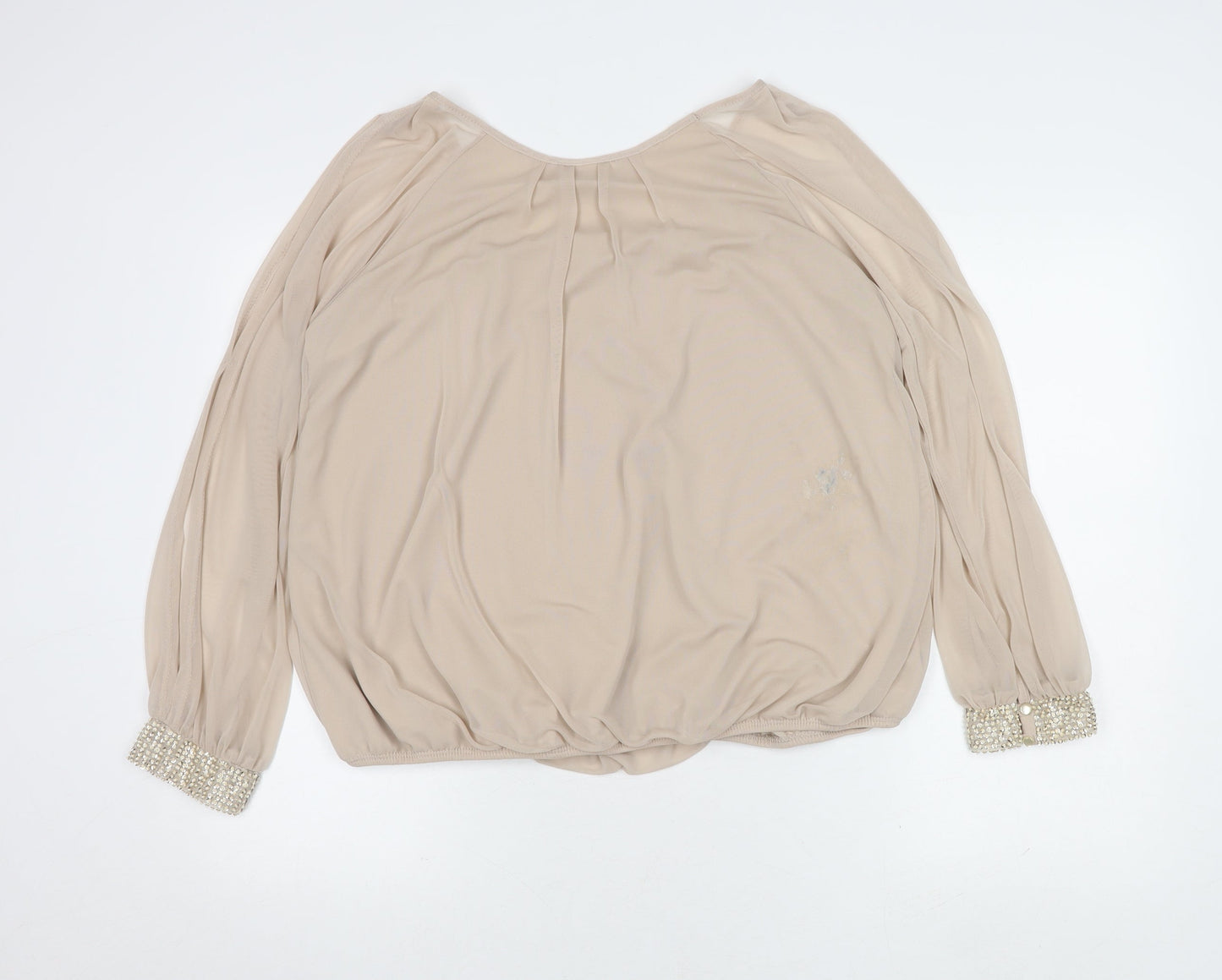 Womens UK Size 18 Wallis Beige Basic Blouse