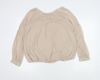 Womens UK Size 18 Wallis Beige Basic Blouse