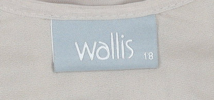 Womens UK Size 18 Wallis Beige Basic Blouse