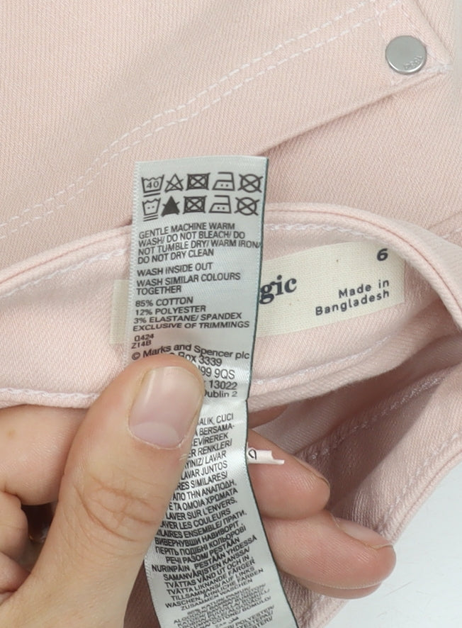 Marks and Spencer Women's Pink Shorts Size 6 Regular Fit