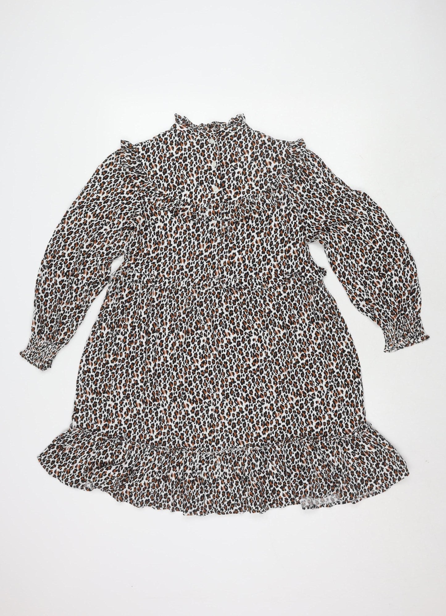 Marks and Spencer Girls Multicoloured Animal Print Dress 12Y