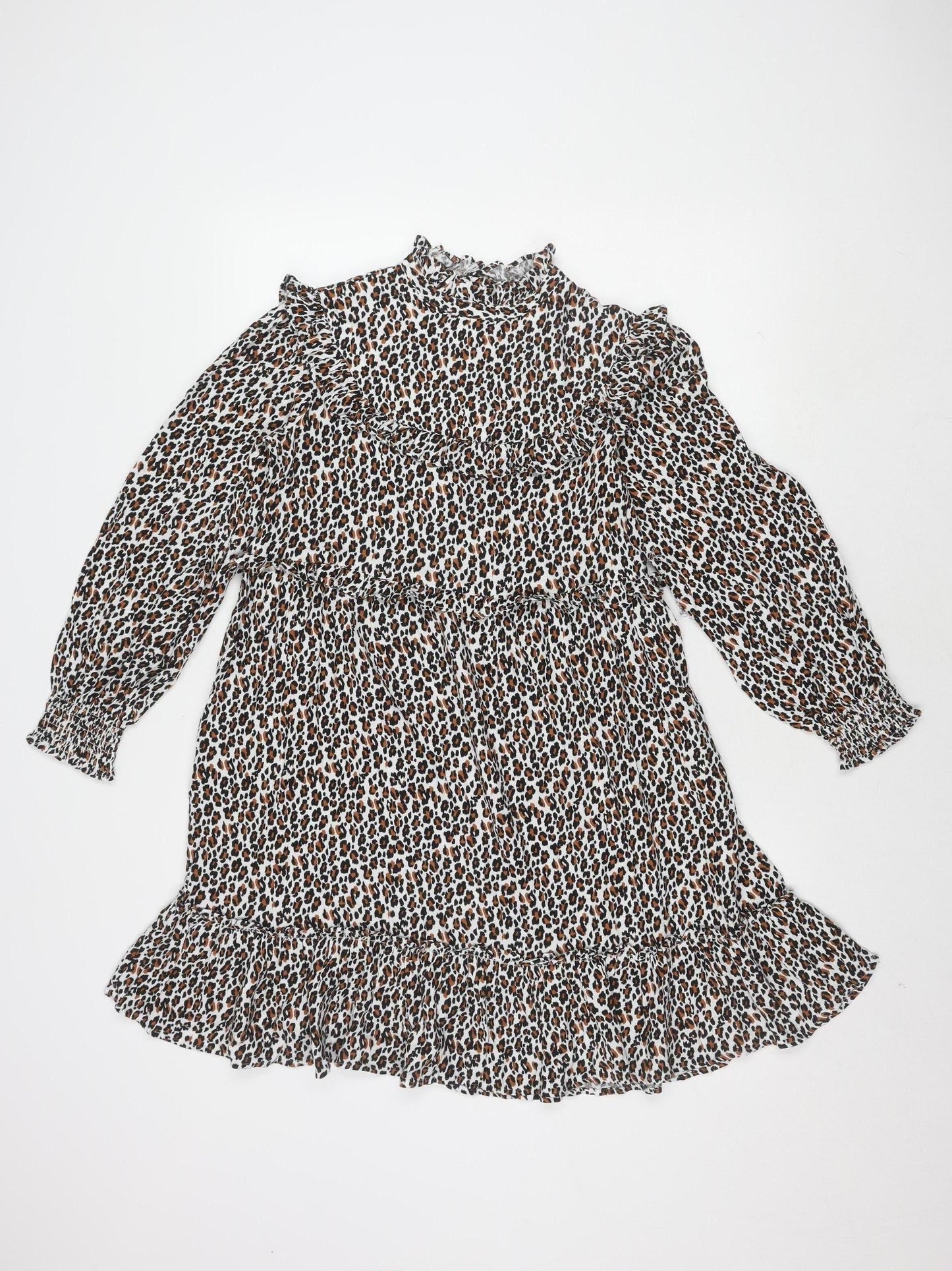 Marks and Spencer Girls Multicoloured Animal Print Dress 12Y