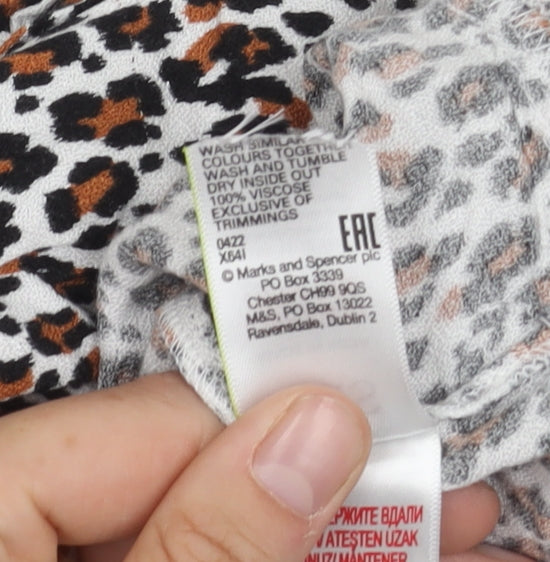 Marks and Spencer Girls Multicoloured Animal Print Dress 12Y