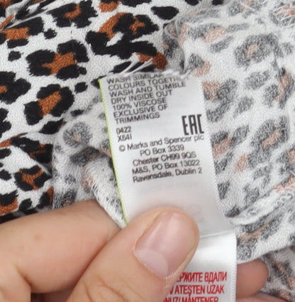 Marks and Spencer Girls Multicoloured Animal Print Dress 12Y