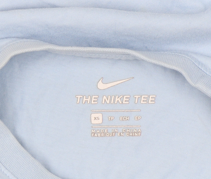 Nike Men's Blue XS T-Shirt, Short Sleeve, Logo Accent