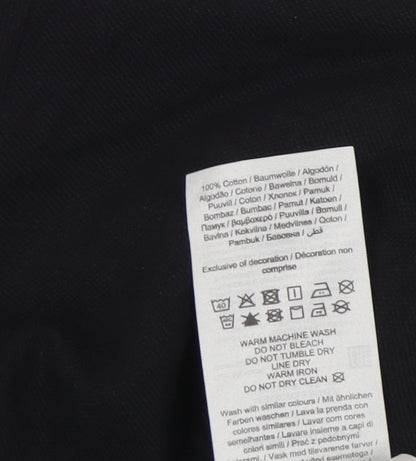 Jack & Jones Men's Black Polo Shirt L - Casual Solid Cotton