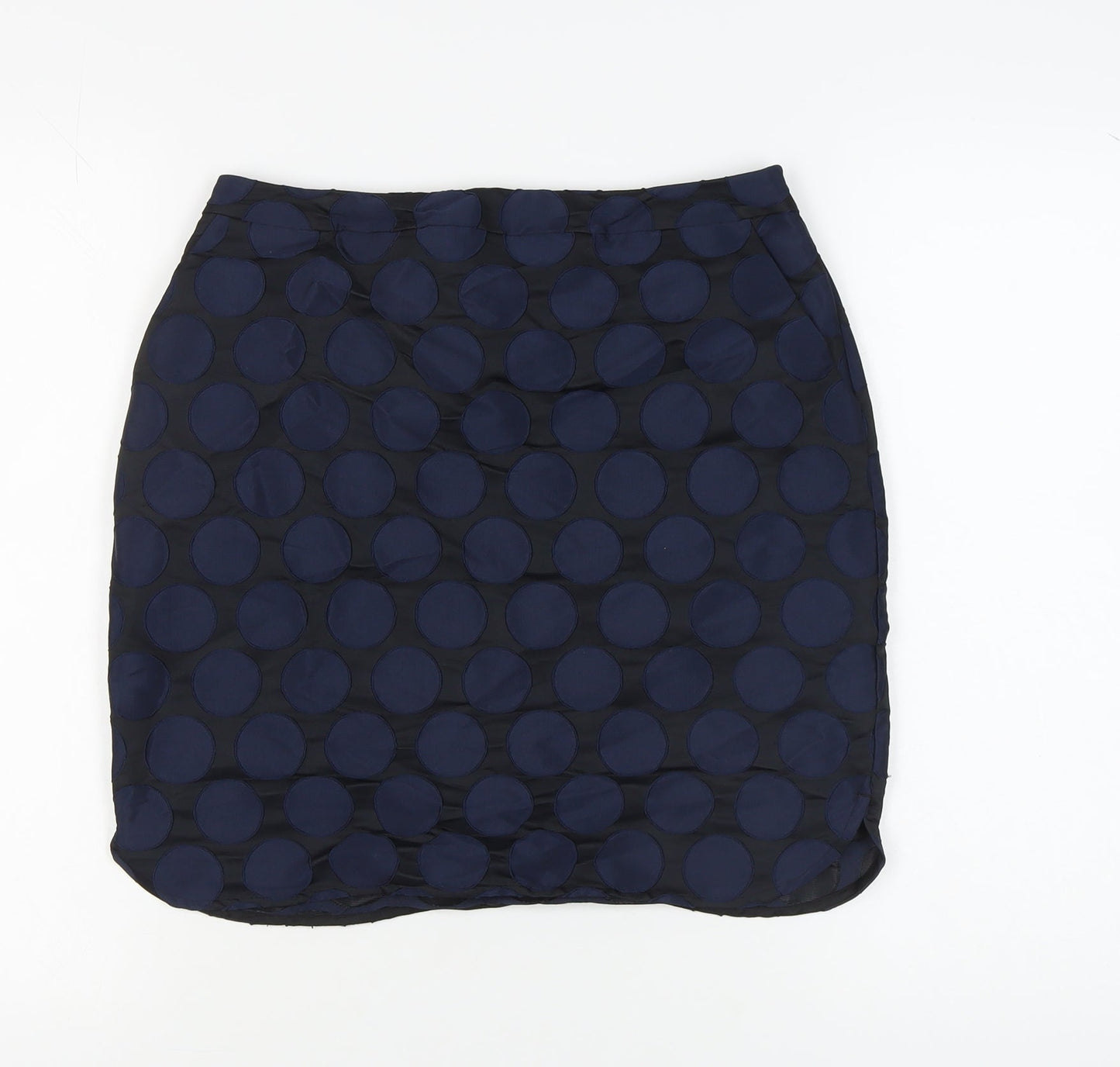 Boden Women's Blue Polka Dot Pencil Skirt - Size 10