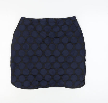 Boden Women's Blue Polka Dot Pencil Skirt - Size 10