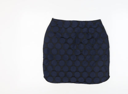 Boden Women's Blue Polka Dot Pencil Skirt - Size 10