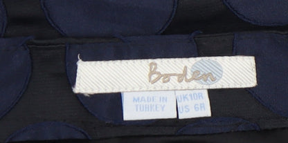 Boden Women's Blue Polka Dot Pencil Skirt - Size 10