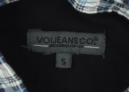 Voi Jeans Men's Black Polo Shirt Small Collared Style