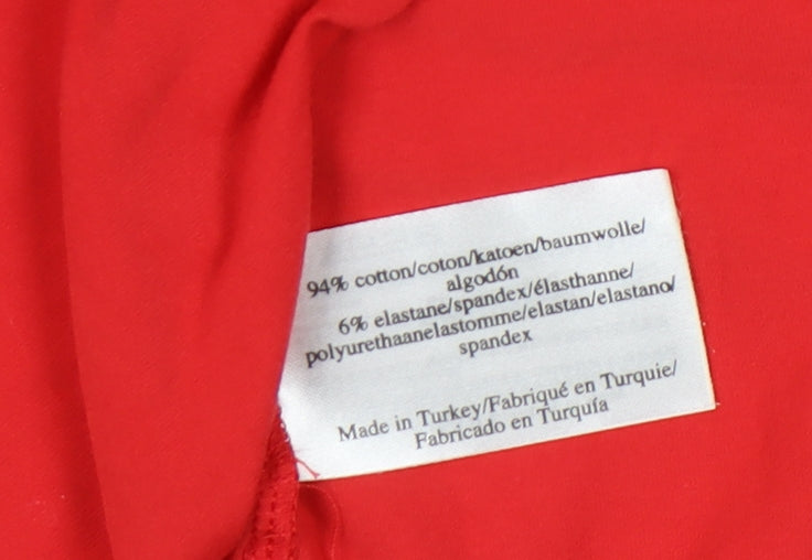 Laura Ashley Women's Red Polo Top Size 10 Classic Fit