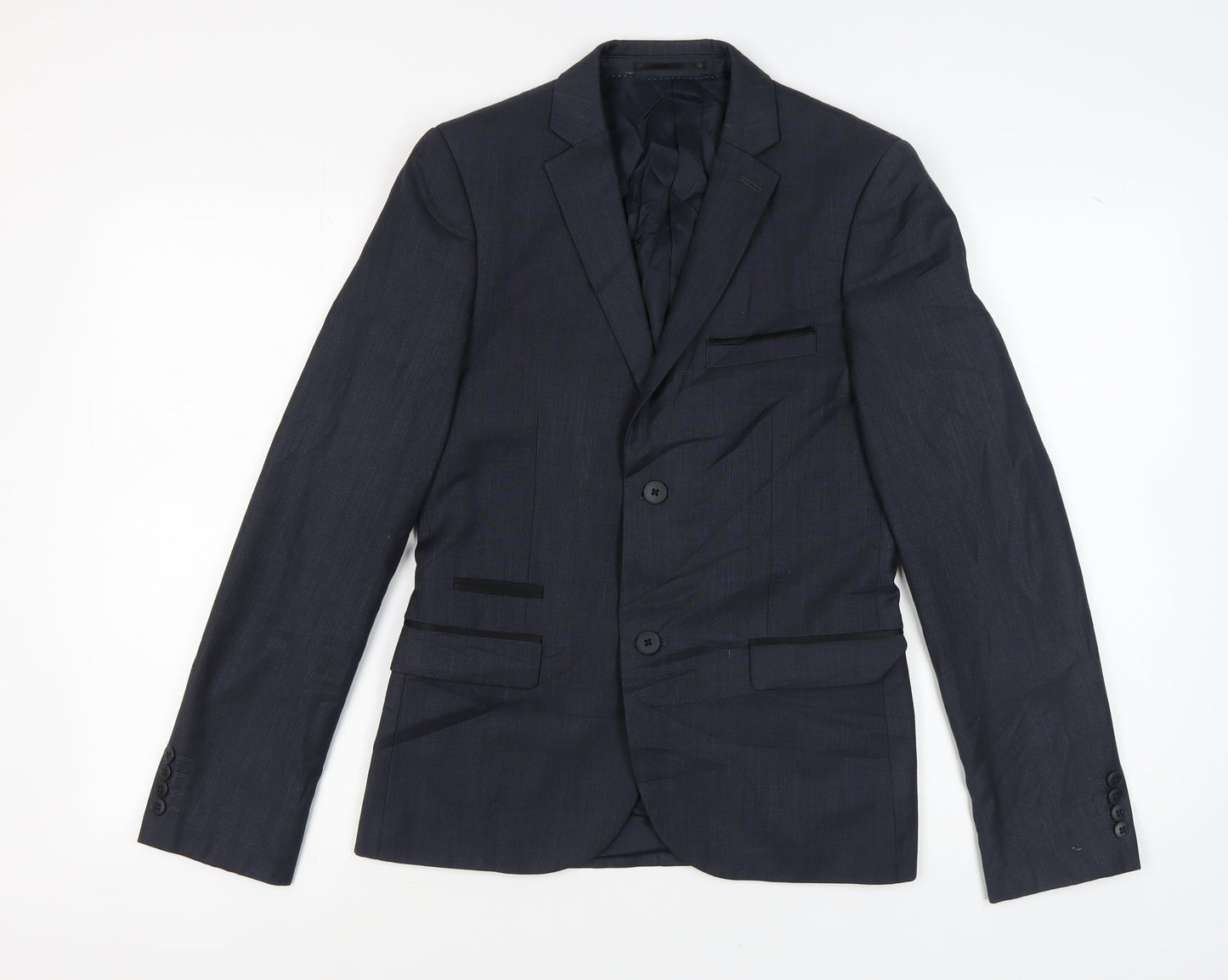Mens UK Size 36 Topman Regular Blue Suit Jacket