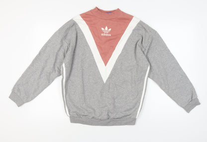 Adidas Women's Grey Pullover Sweatshirt Size 14