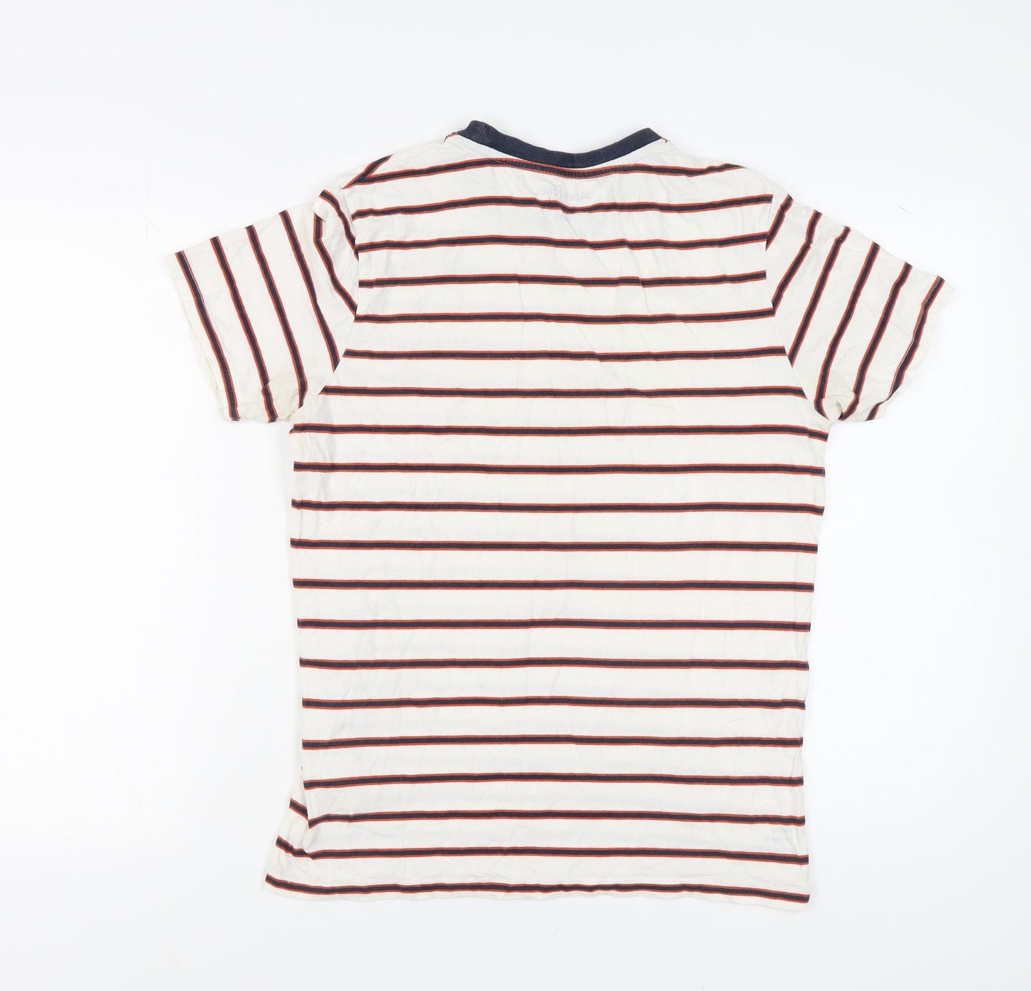 Jack & Jones Men's Striped T-Shirt, Medium, Multicoloured