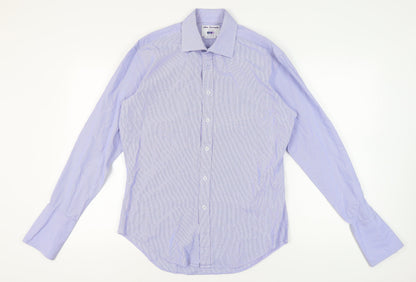 Mens UK Collar Size 16 John Francomb Smart Blue  Dress Shirt