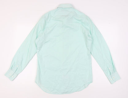 Stovel & Mason Men's Green Cotton Long Sleeve Shirt 15.5