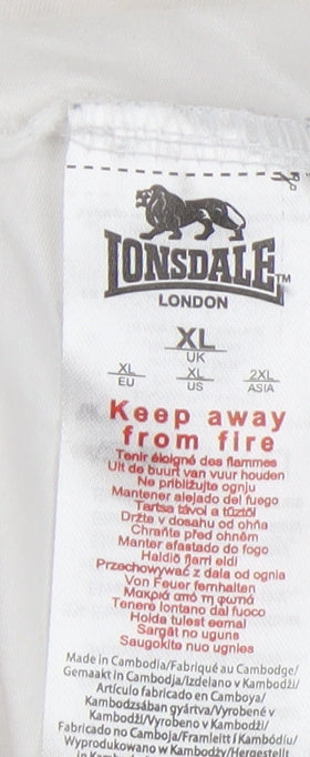 Lonsdale Men's XL White Sleeveless T-Shirt