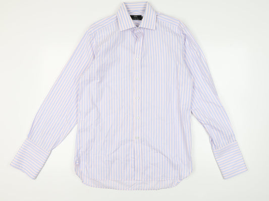 Mens UK Collar Size 15.5 Marks and Spencer Smart Multicoloured  Dress Shirt