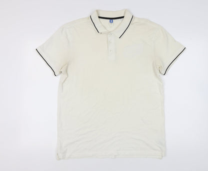 G-Star RAW Men's White Polo Shirt XL - Logo Accent