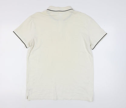 G-Star RAW Men's White Polo Shirt XL - Logo Accent