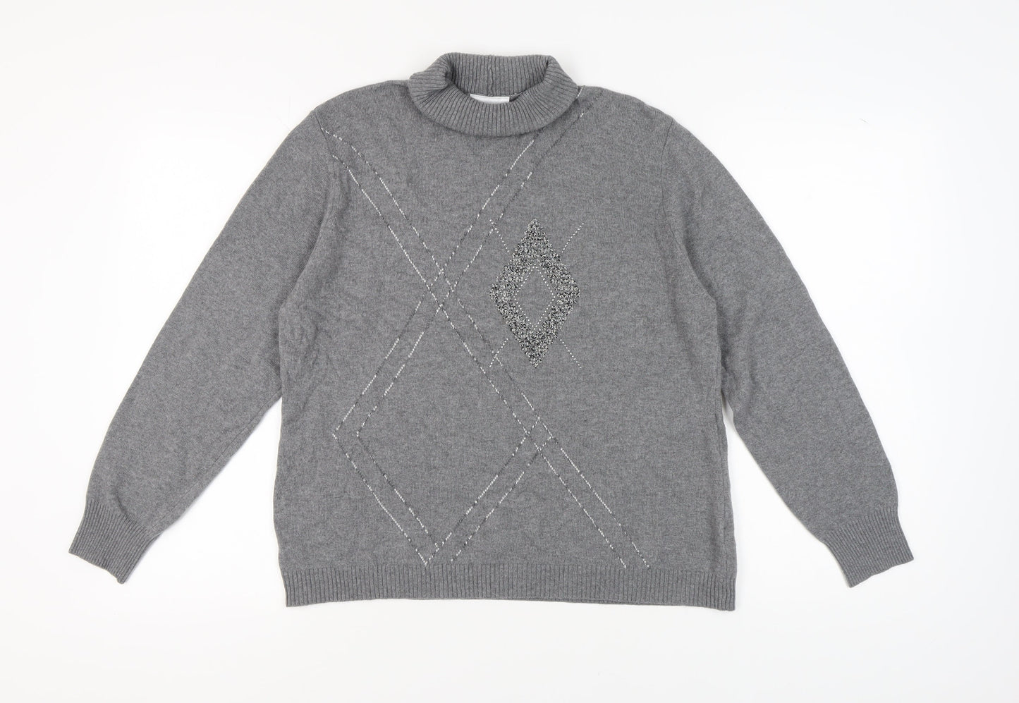 Womens UK Size XL Cotswold Collections Grey Pullover Jumper