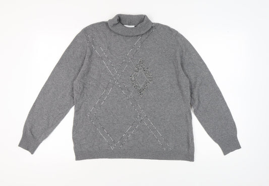 Womens UK Size XL Cotswold Collections Grey Pullover Jumper