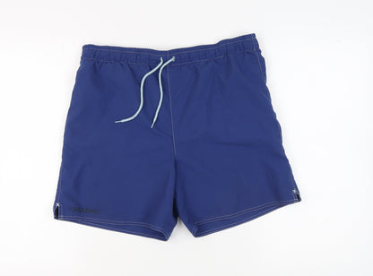 Decathlon Men's Blue Shorts L Casual Elastic Waist