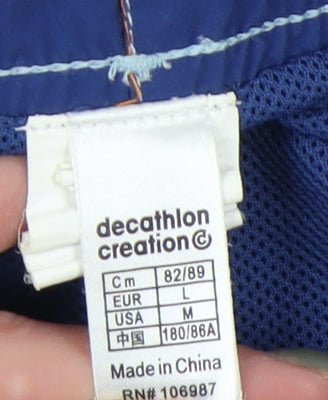 Decathlon Men's Blue Shorts L Casual Elastic Waist