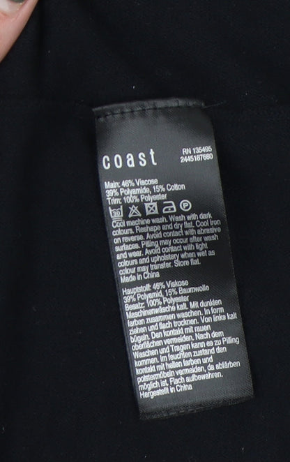 Coast Black Dress - UK 8, Long Sleeve, Elegant Style