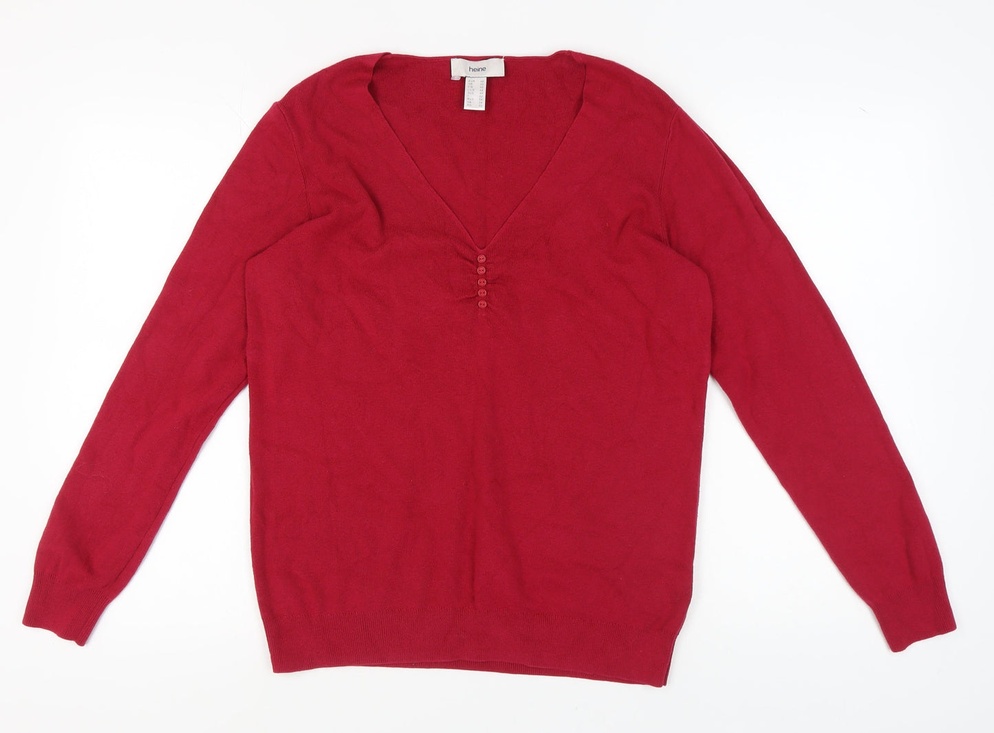 Womens UK Size 20 HEINE Red Pullover Jumper