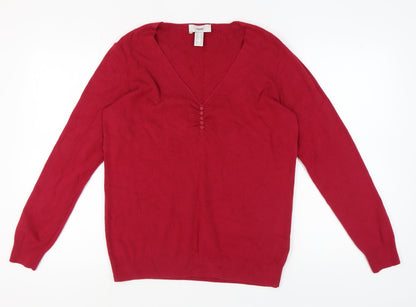 Womens UK Size 20 HEINE Red Pullover Jumper