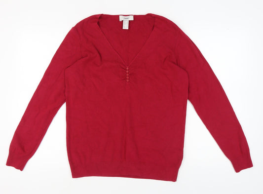 Womens UK Size 20 HEINE Red Pullover Jumper
