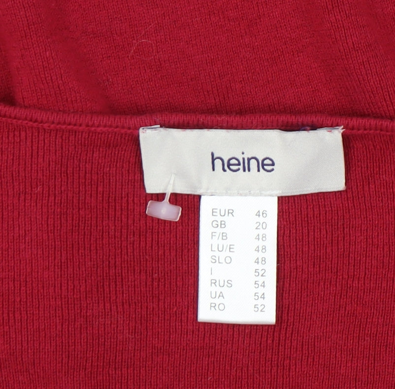 Womens UK Size 20 HEINE Red Pullover Jumper