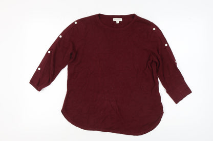 Womens UK Size M Monsoon Red Pullover Jumper