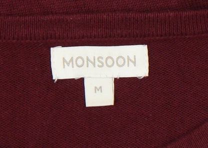 Womens UK Size M Monsoon Red Pullover Jumper