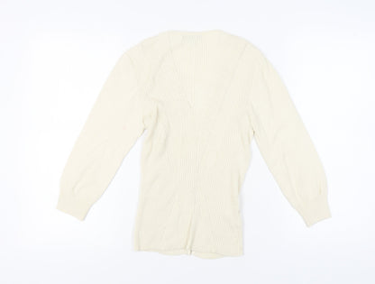 Womens UK Size 14 Laura Ashley Ivory Cardigan Jumper