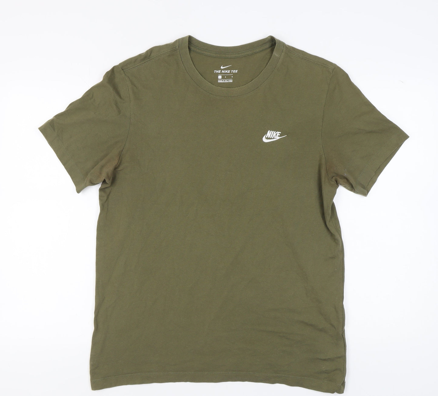Nike Men's Green T-Shirt L - Classic Crew Neck