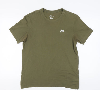Nike Men's Green T-Shirt L - Classic Crew Neck
